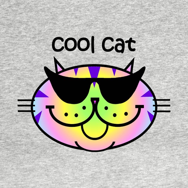 Cool Cat 2 - Rainbow Tabby by RawSunArt